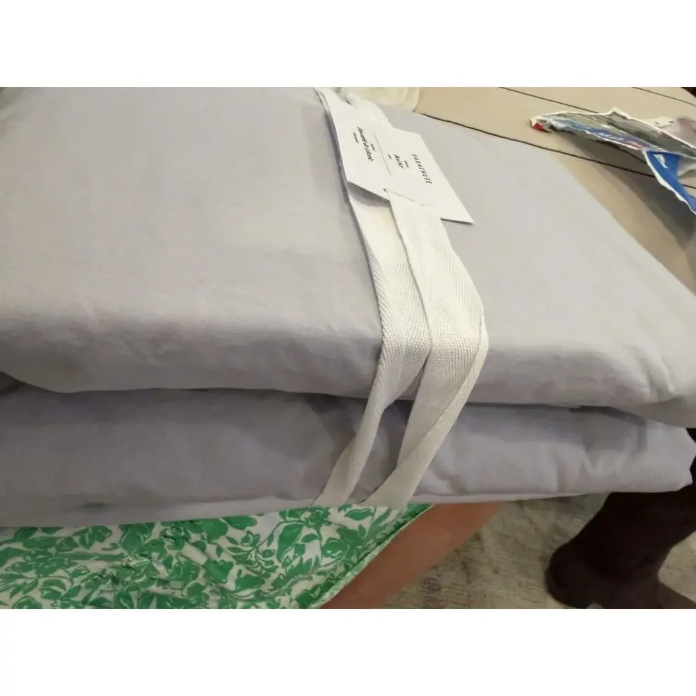 PARACHUTE Percale 4 Piece Sheet Set Light Grey Cotton- King Sz NWT $300